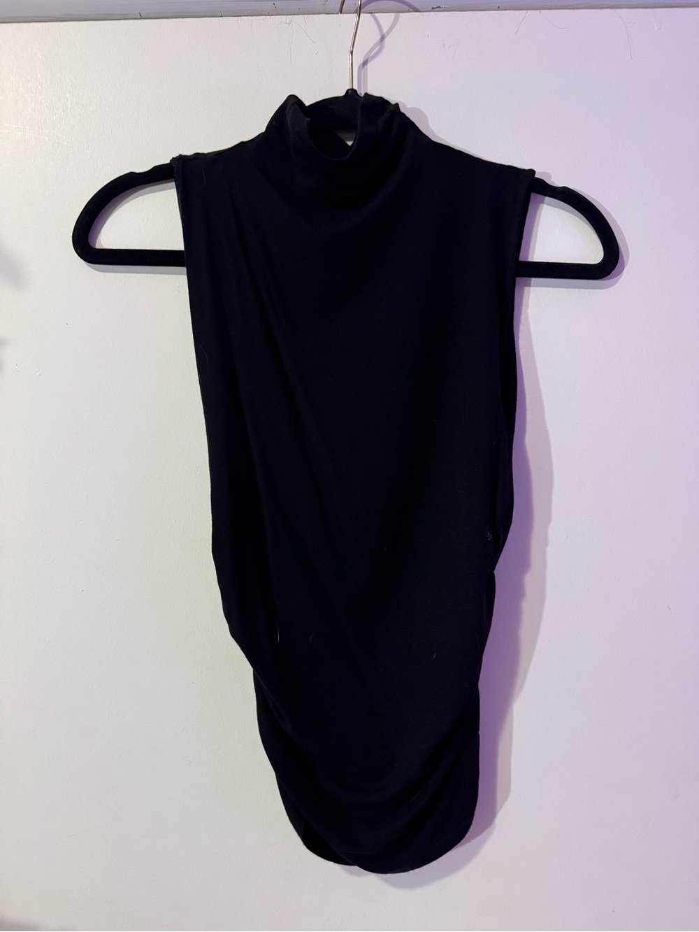 Sleeveless Basic Black Turtleneck Top - LIKE NEW